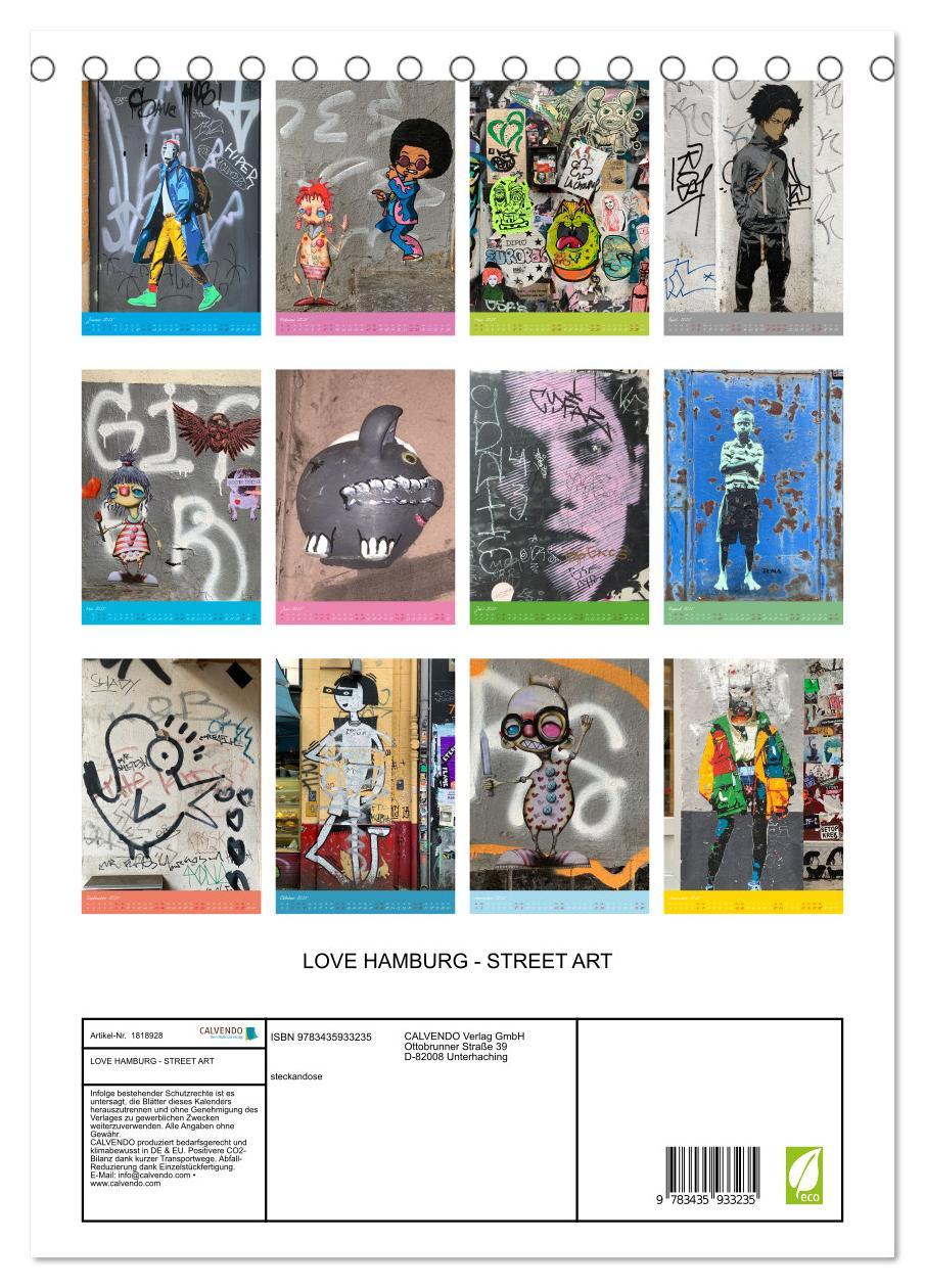 Bild: 9783435933235 | LOVE HAMBURG - STREET ART (Tischkalender 2025 DIN A5 hoch),...