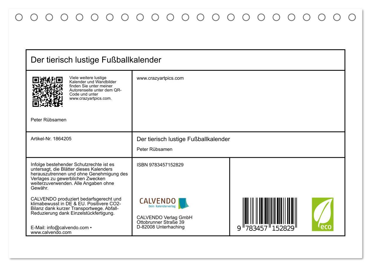 Bild: 9783457152829 | Der tierisch lustige Fußballkalender (Tischkalender 2025 DIN A5...