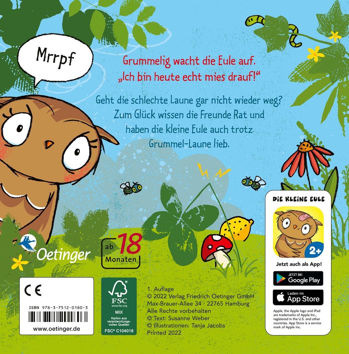 Rückseite: 9783751201803 | Die kleine Eule hat schlechte Laune | Susanne Weber | Buch | PAPPE