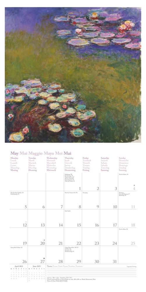 Bild: 4002725987952 | Claude Monet 2025 - Wand-Kalender - Broschüren-Kalender - 30x30 -...