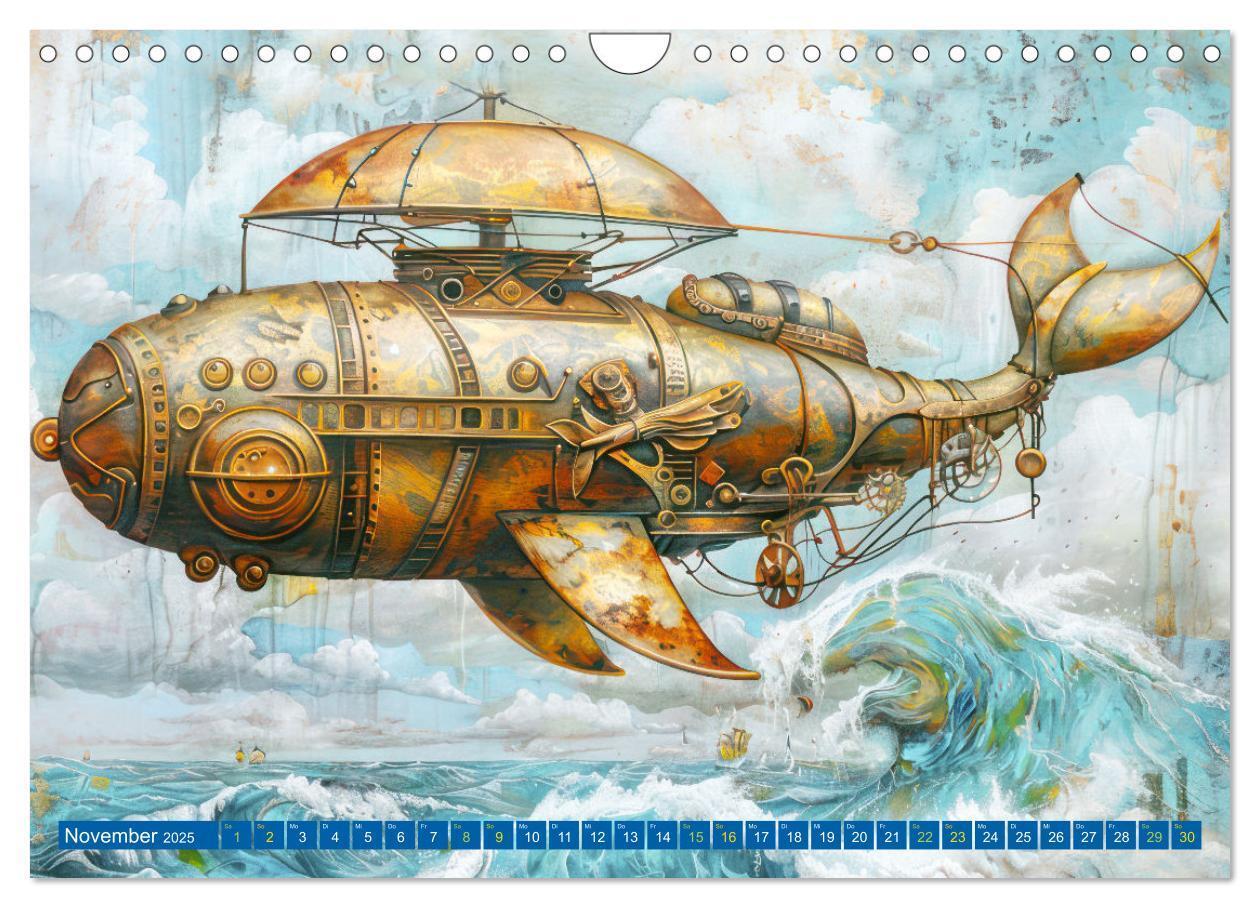 Bild: 9783383807596 | Steampunk Luftschiffe mit einer surrealen Note (Wandkalender 2025...