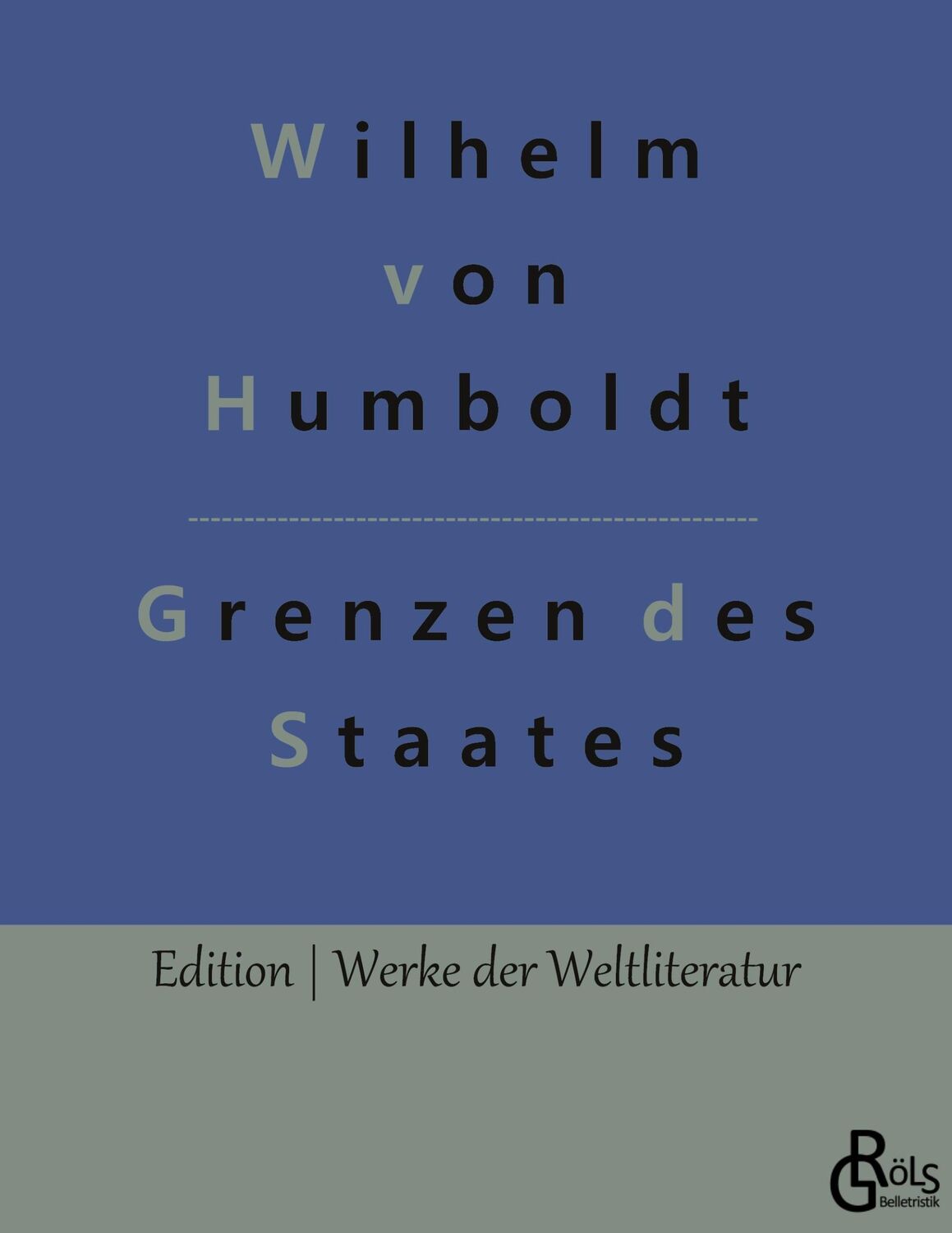 Cover: 9783988284082 | Grenzen des Staates | Wilhelm Von Humboldt | Taschenbuch | Paperback