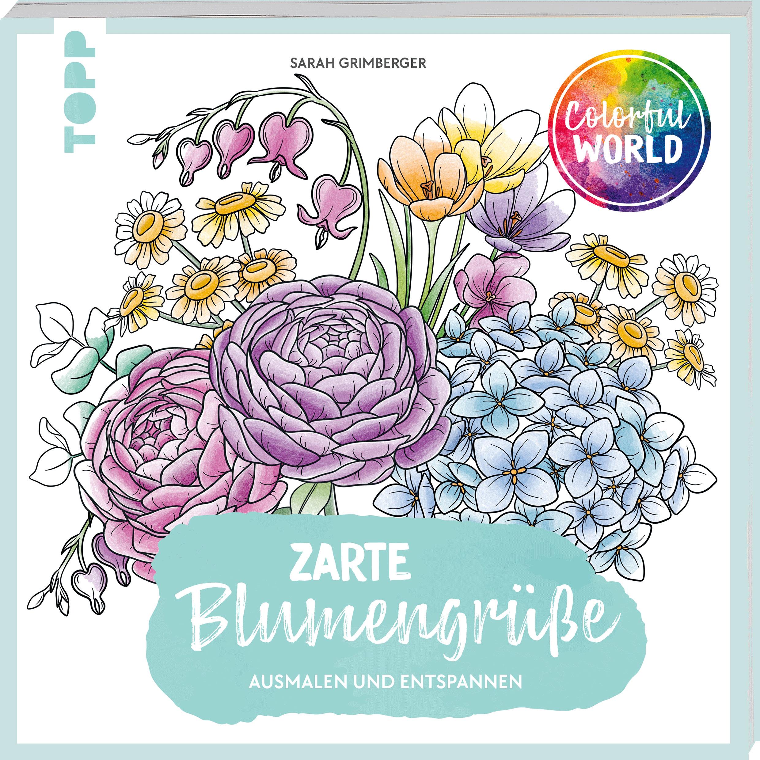 Cover: 9783735881830 | Colorful World - Zarte Blumengrüße | Ausmalen &amp; entspannen | Buch