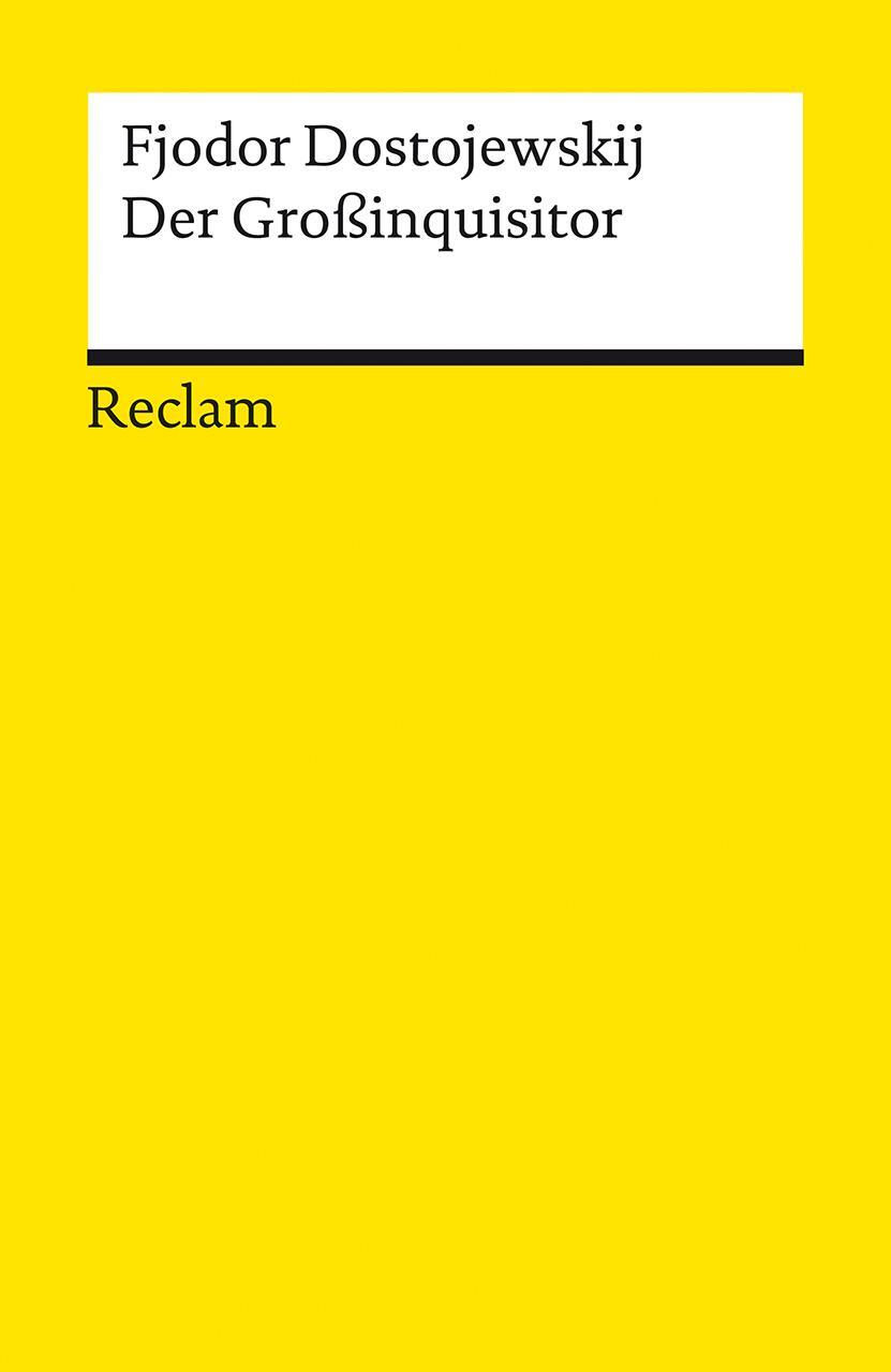 Cover: 9783150141816 | Der Großinquisitor | Eine Phantasie | Fjodor Dostojewskij | Buch