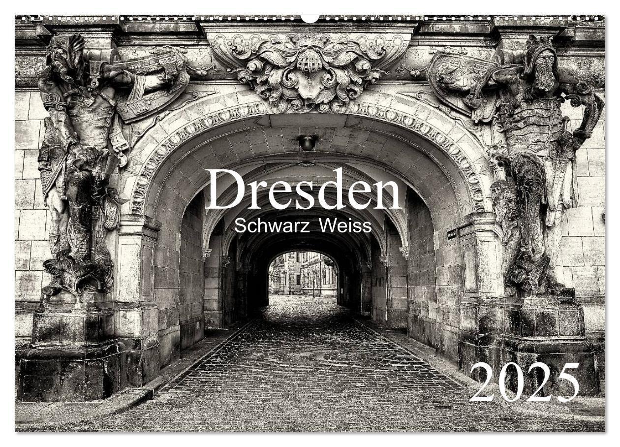 Cover: 9783435754083 | Dresden Schwarz Weiss 2025 (Wandkalender 2025 DIN A2 quer),...