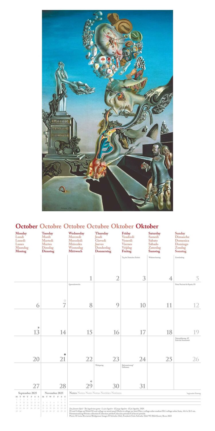 Bild: 4002725987969 | Dali 2025 - Wand-Kalender - Broschüren-Kalender - 30x30 - 30x60...