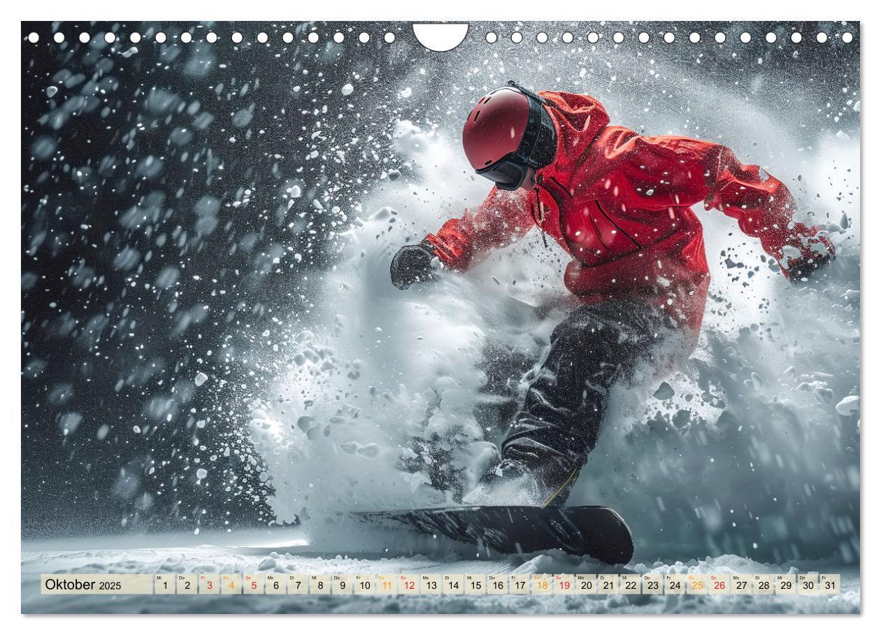 Bild: 9783383776960 | Snowboarden - tolle Momente (Wandkalender 2025 DIN A4 quer),...