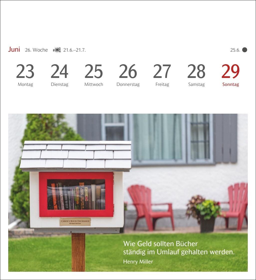 Bild: 9783840034442 | Die Welt der Bücher Postkartenkalender 2025 - Wochenkalender mit 53...