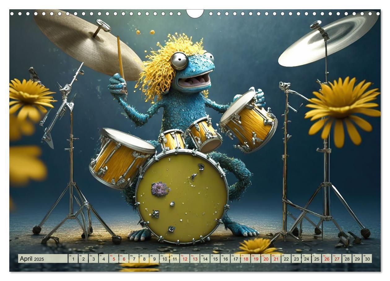 Bild: 9783383916236 | Frosch Konzert (Wandkalender 2025 DIN A3 quer), CALVENDO...