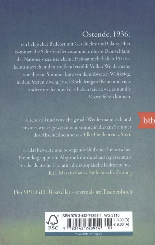 Rückseite: 9783442748914 | Ostende. 1936, Sommer der Freundschaft | Volker Weidermann | Buch