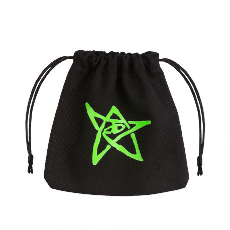 Cover: 5907699491704 | Call of Cthulhu Black &amp; green Dice Bag | Cthulhu Dice Bag | QWOCTH03