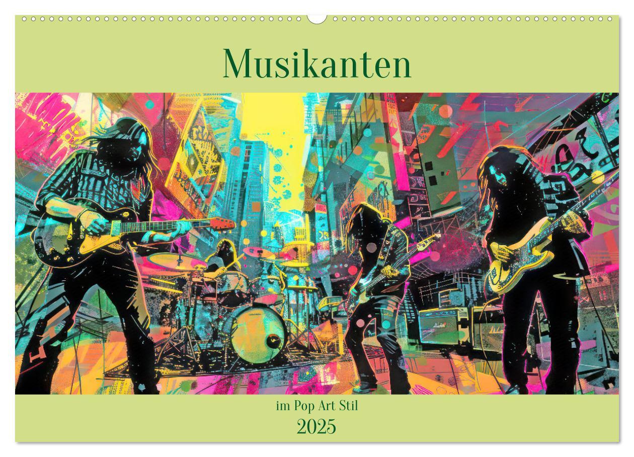 Cover: 9783383832833 | Musikanten im Pop-Art Stil (Wandkalender 2025 DIN A2 quer),...