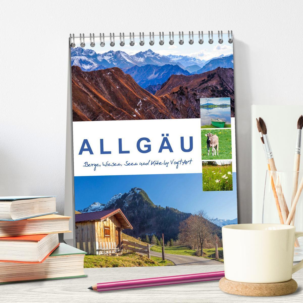 Bild: 9783435930296 | Allgäu, Berge, Wiesen, Seen und Kühe. (Tischkalender 2025 DIN A5...