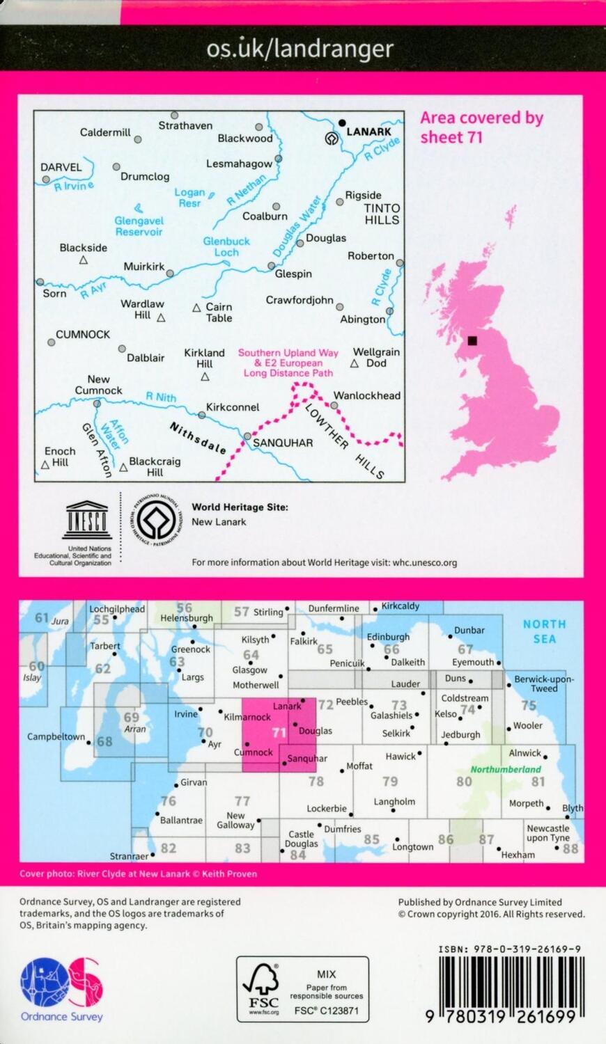 Bild: 9780319261699 | Lanark &amp; Upper Nithsdale | Ordnance Survey | (Land-)Karte | Englisch