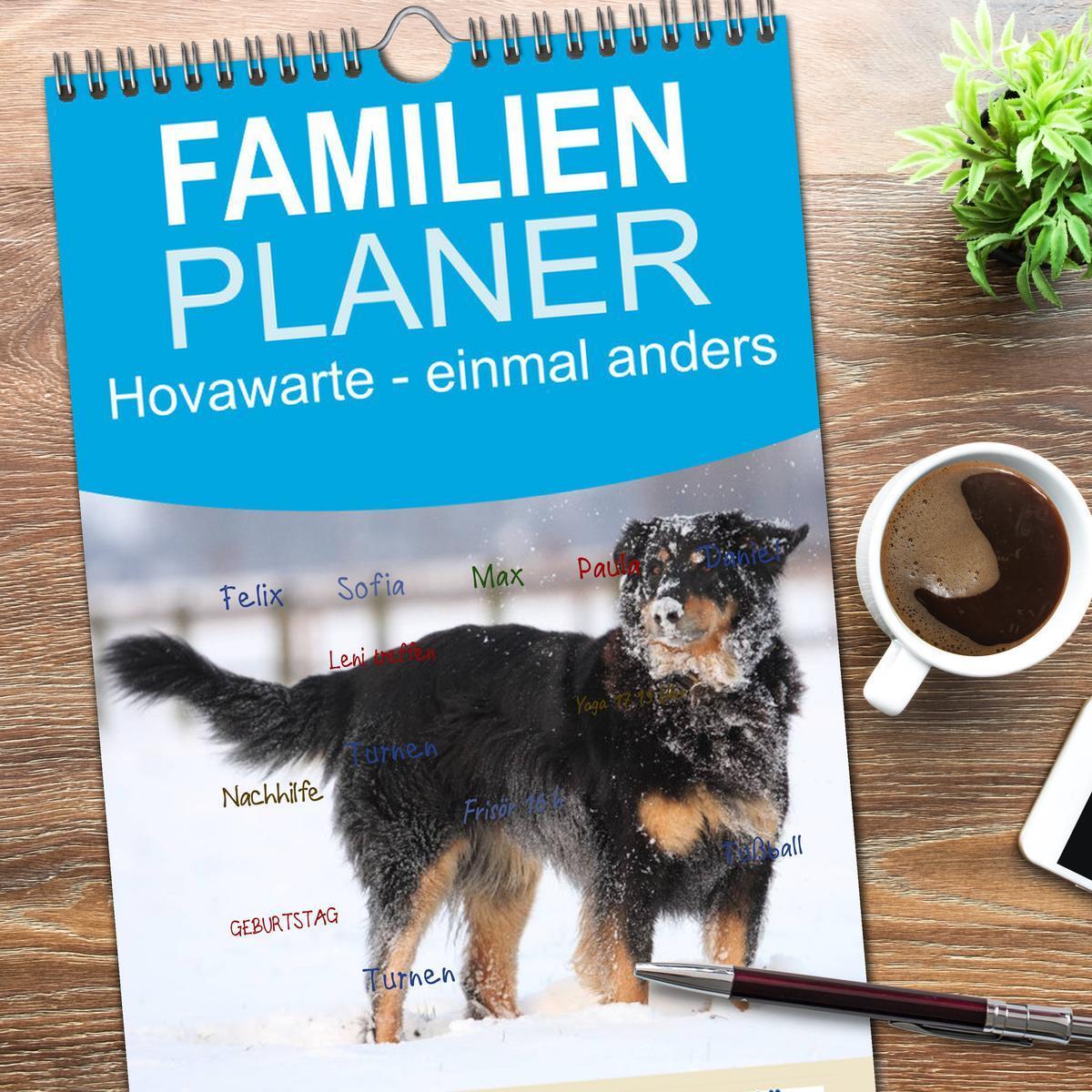 Bild: 9783457113189 | Familienplaner 2025 - Hovawarte - einmal anders mit 5 Spalten...