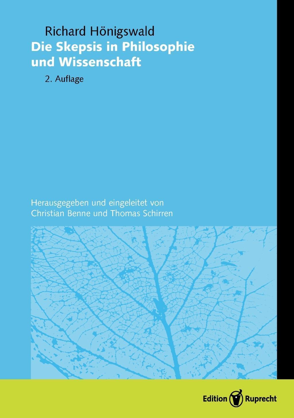 Cover: 9783767530560 | Die Skepsis in Philosophie und Wissenschaft | Richard Hönigswald