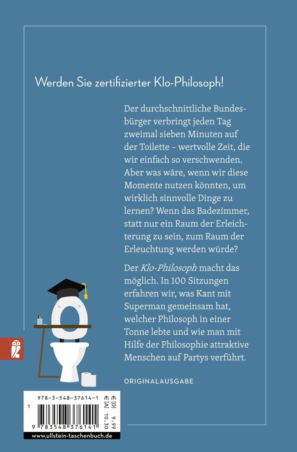 Rückseite: 9783548376141 | Klo-Philosoph | In 100 Sitzungen zum Klugscheißer | Clever (u. a.)