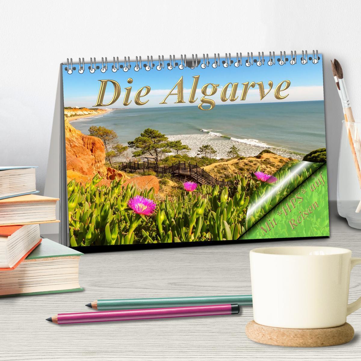 Bild: 9783435091508 | Die Algarve (Tischkalender 2025 DIN A5 quer), CALVENDO Monatskalender