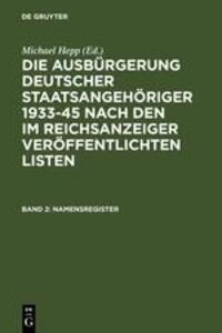 Cover: 9783598105395 | Namensregister | Michael Hepp | Buch | HC runder Rücken kaschiert