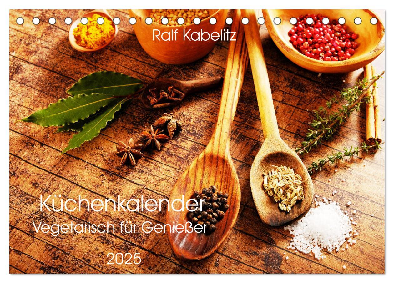 Cover: 9783383902352 | Küchenkalender Vegetarisch für Genießer 2025 (Tischkalender 2025...