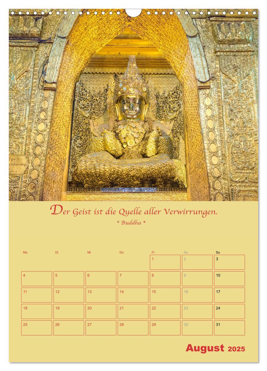 Bild: 9783435928125 | BUDDHA IN GOLD - Mit buddhistischen Sprüchen (Wandkalender 2025 DIN...