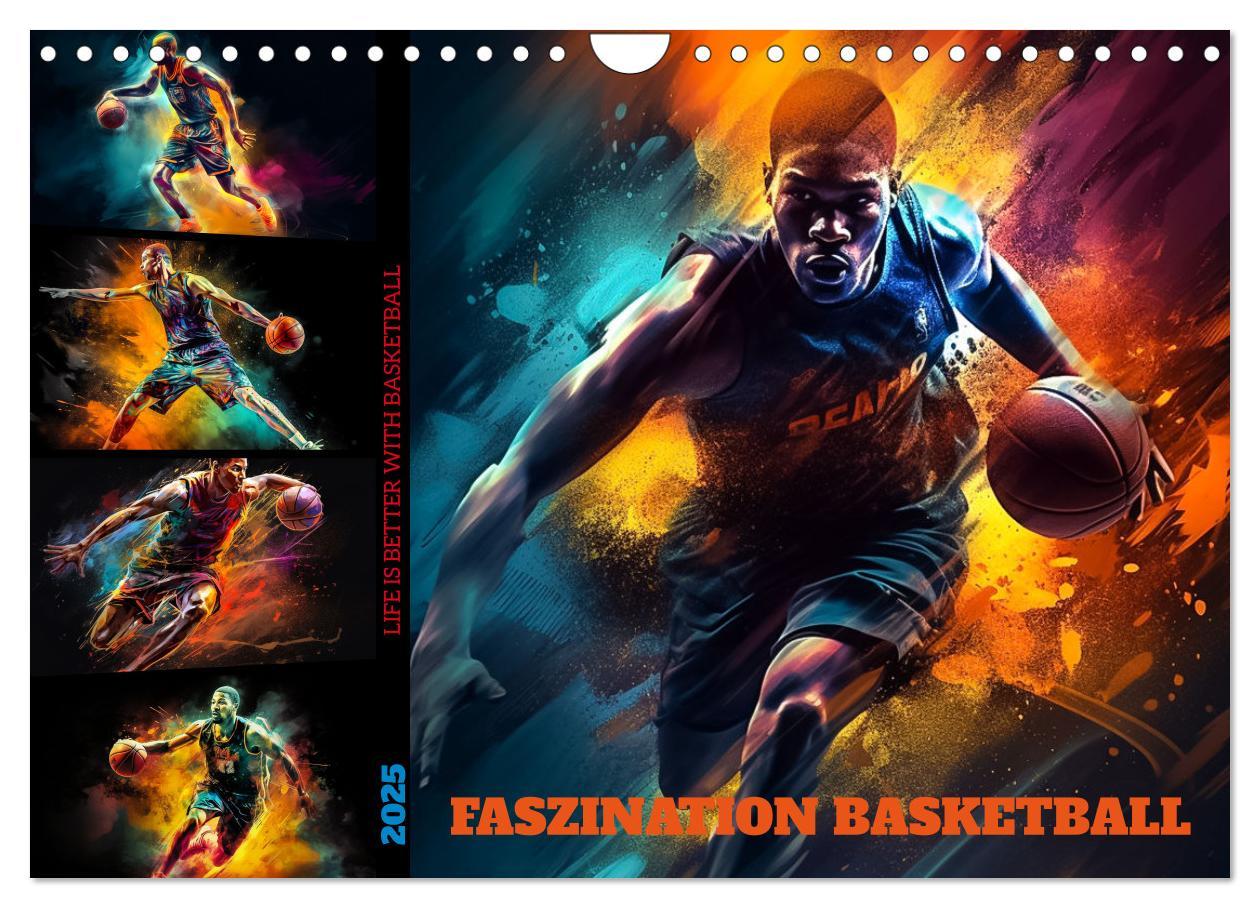 Cover: 9783383866999 | Faszination Basketball (Wandkalender 2025 DIN A4 quer), CALVENDO...