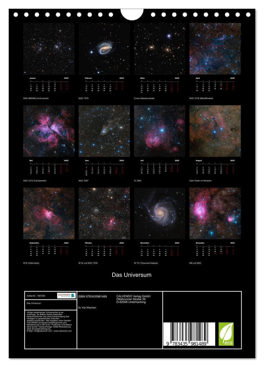 Bild: 9783435981489 | Das Universum (Wandkalender 2025 DIN A4 hoch), CALVENDO Monatskalender