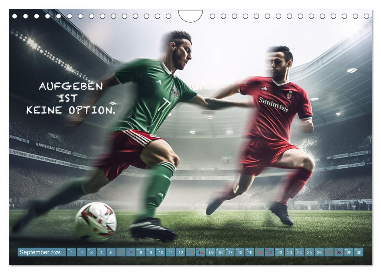 Bild: 9783383760938 | Fußball und coole Sprüche (Wandkalender 2025 DIN A4 quer), CALVENDO...