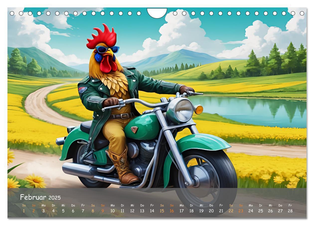 Bild: 9783457131404 | Tierische Motorradfahrer (Wandkalender 2025 DIN A4 quer), CALVENDO...