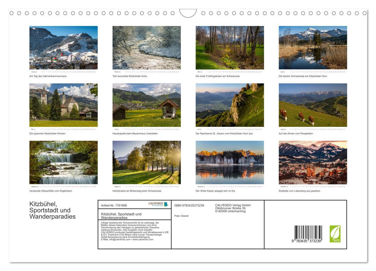 Bild: 9783435373239 | Kitzbühel, Sportstadt und Wanderparadies (Wandkalender 2025 DIN A3...