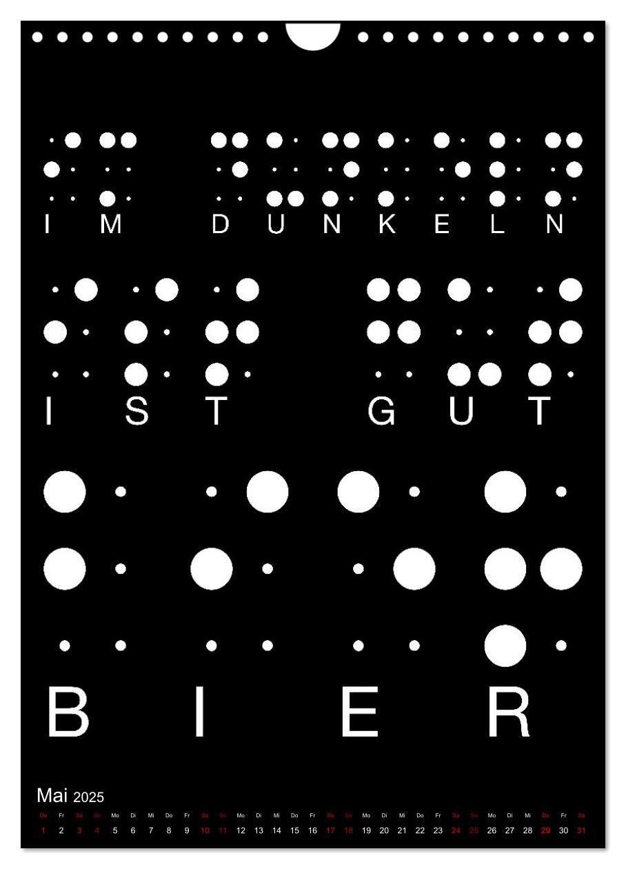 Bild: 9783435934157 | BIER Wandkalender -Trinken mit Stil (Wandkalender 2025 DIN A4...