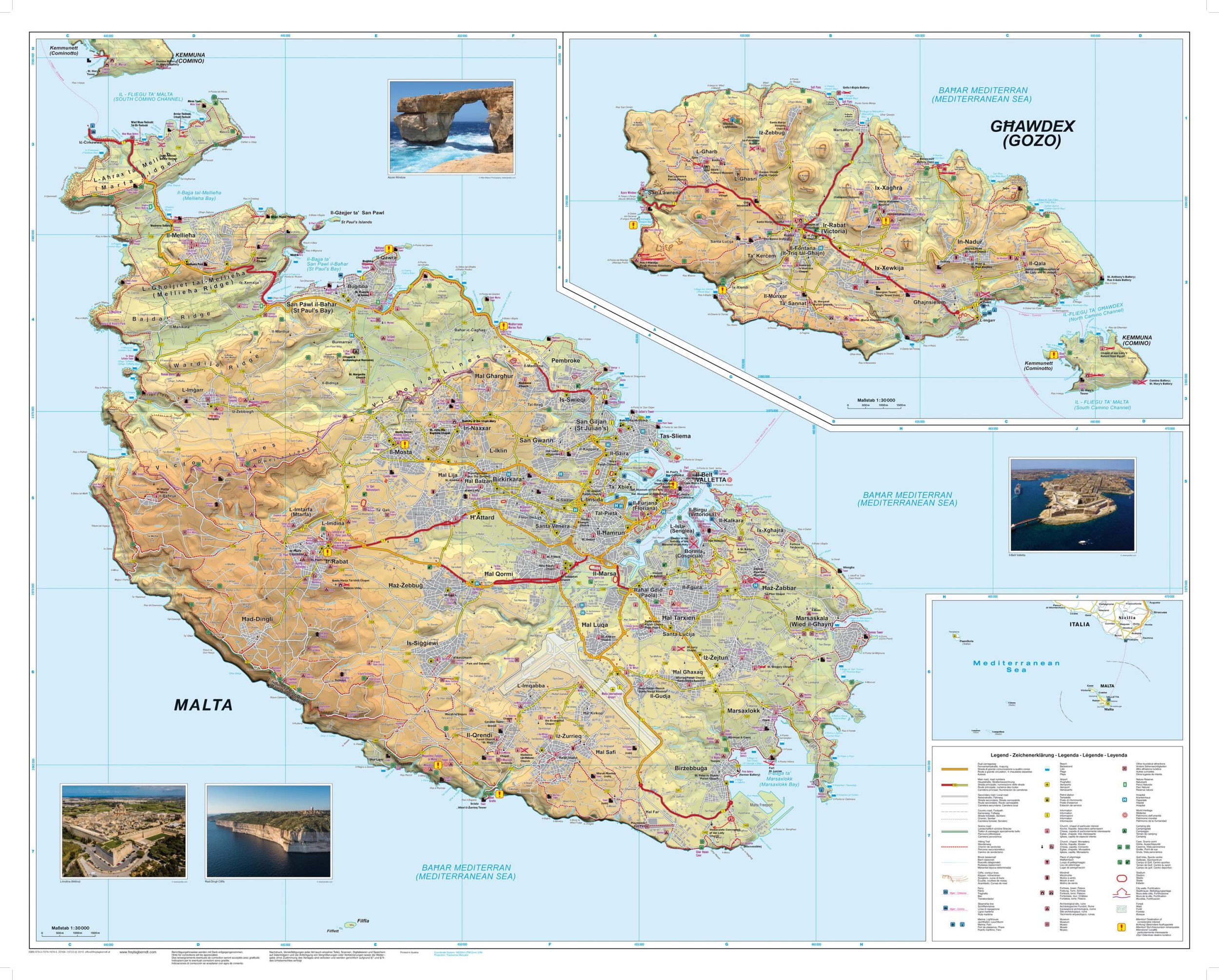 Bild: 9783707916744 | Malta - Gozo, Autokarte 1:30.000 | (Land-)Karte | Deutsch | 2018