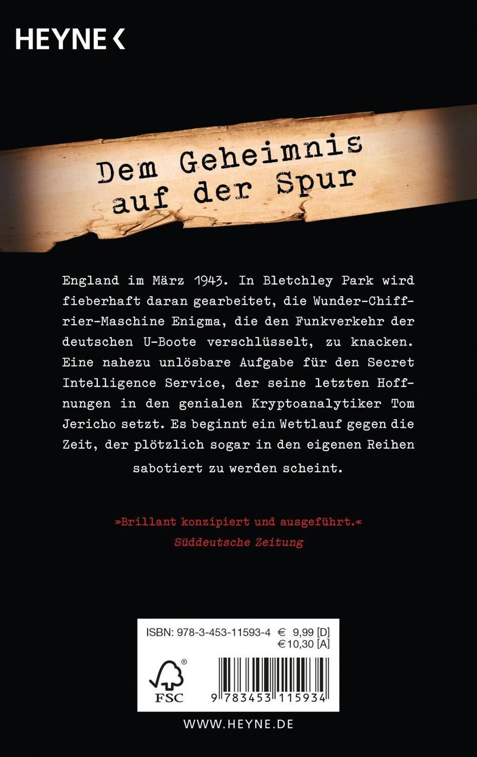 Bild: 9783453115934 | Enigma | Robert Harris | Taschenbuch | Deutsch | 1996 | Heyne