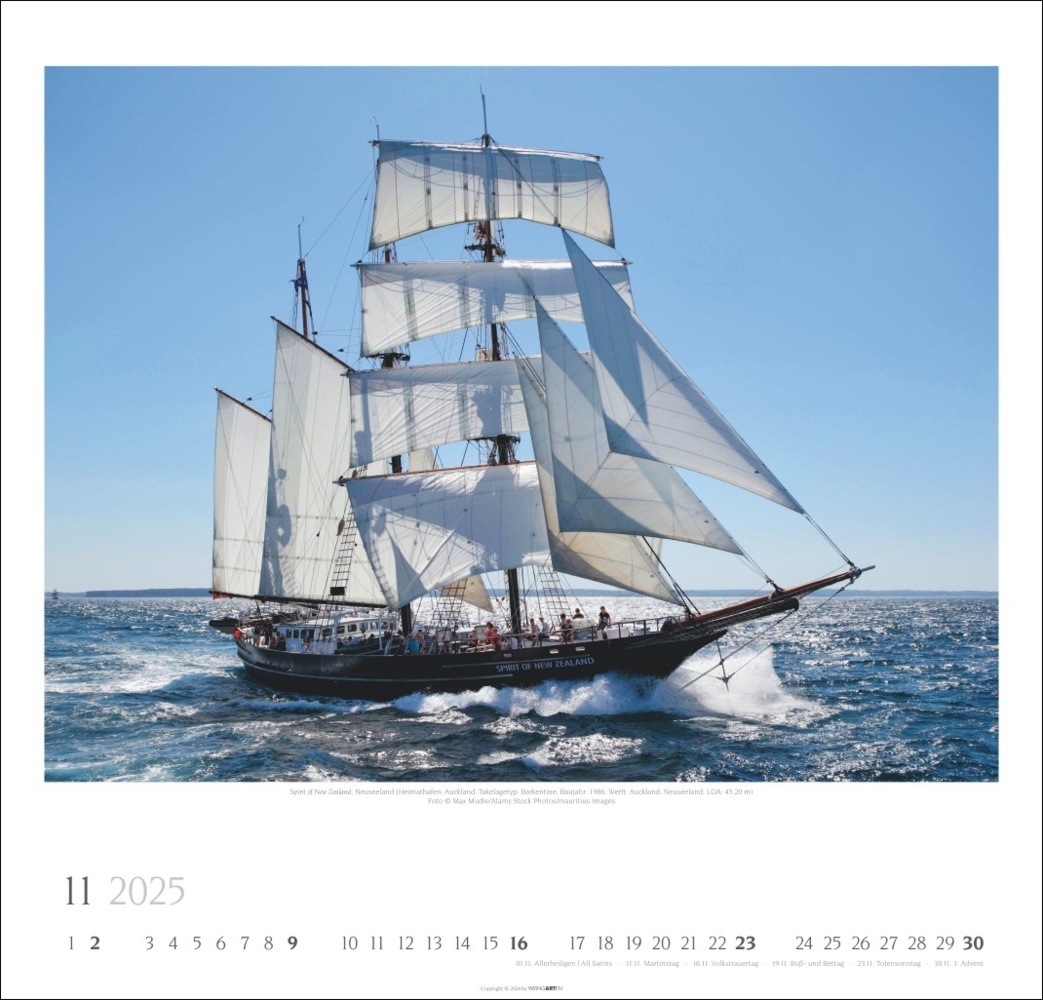 Bild: 9783839900345 | Tall Ships Kalender 2025 | Kalender | Spiralbindung | 14 S. | Deutsch