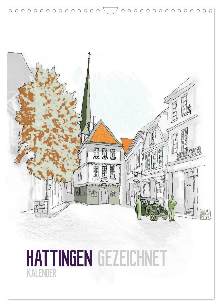 Cover: 9783457084496 | HATTINGEN GEZEICHNET (Wandkalender 2025 DIN A3 hoch), CALVENDO...