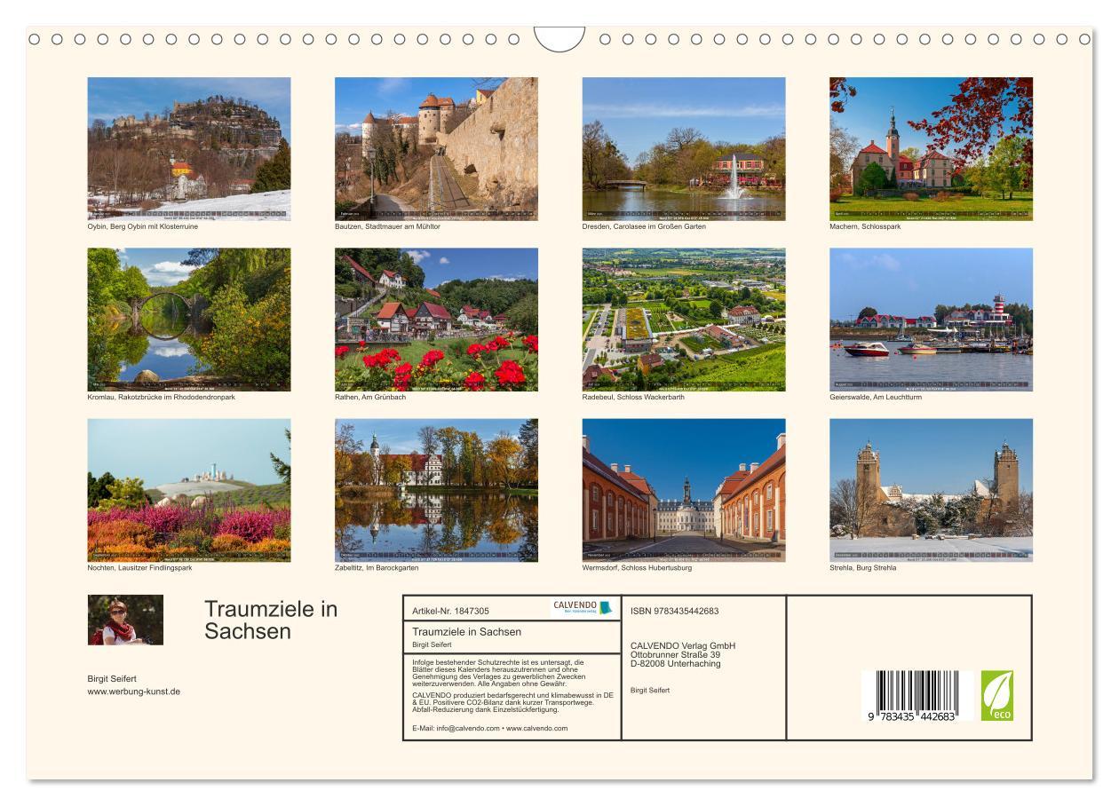 Bild: 9783435442683 | Traumziele in Sachsen (Wandkalender 2025 DIN A3 quer), CALVENDO...