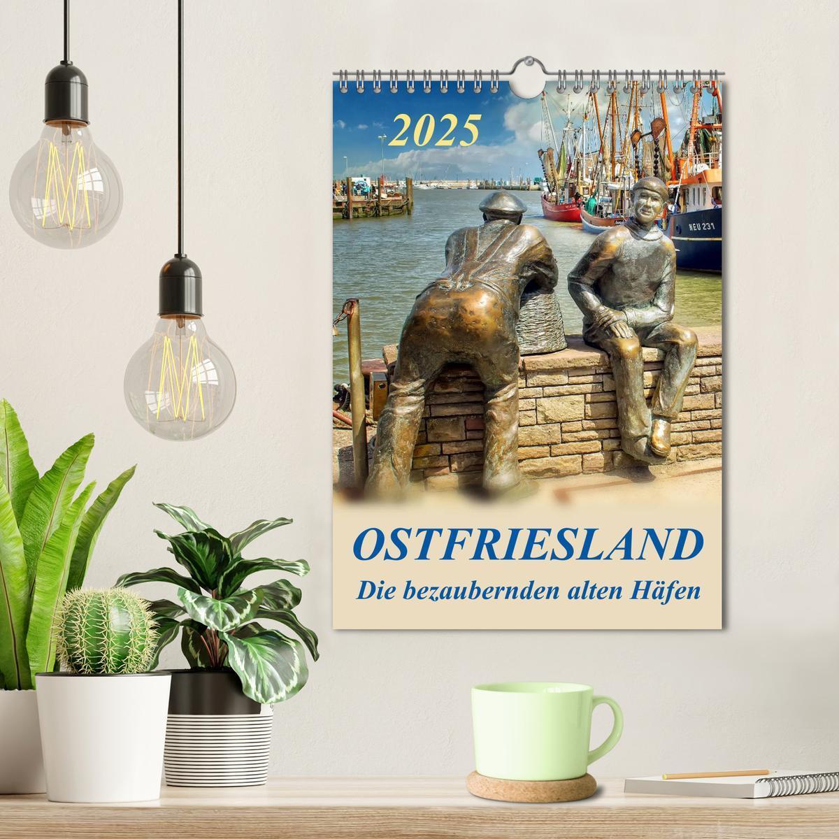 Bild: 9783457059104 | Ostfriesland - die bezaubernden alten Häfen / Planer (Wandkalender...