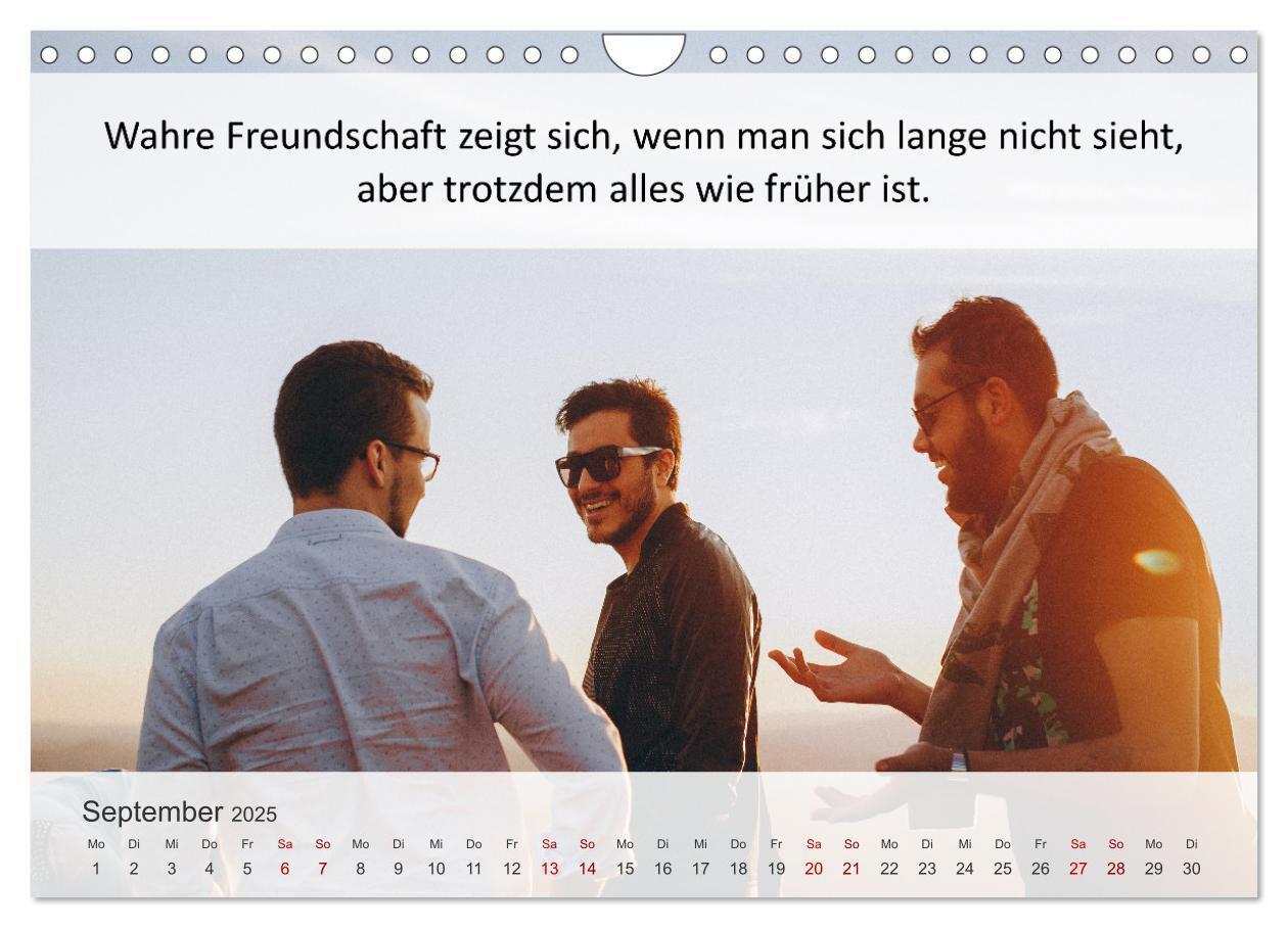 Bild: 9783435020768 | Motivationssprüche Freundschaft (Wandkalender 2025 DIN A4 quer),...