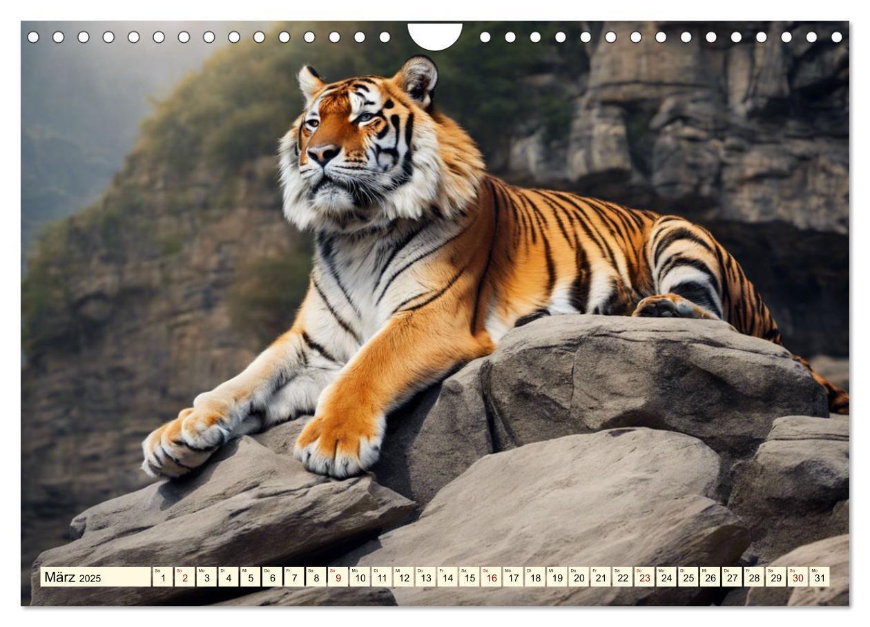 Bild: 9783383814105 | Tiger ganz nah (Wandkalender 2025 DIN A4 quer), CALVENDO...