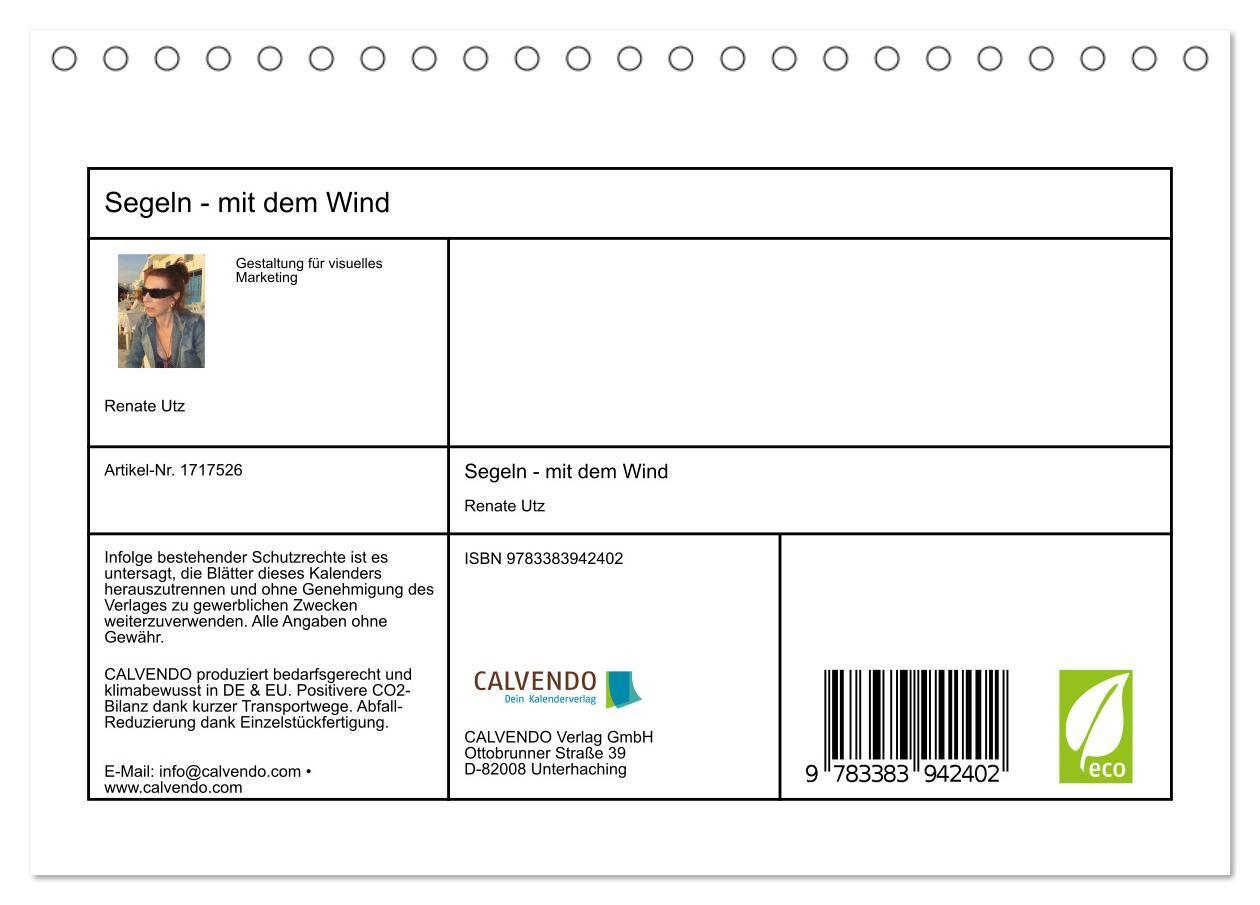 Bild: 9783383942402 | Segeln - mit dem Wind (Tischkalender 2025 DIN A5 quer), CALVENDO...