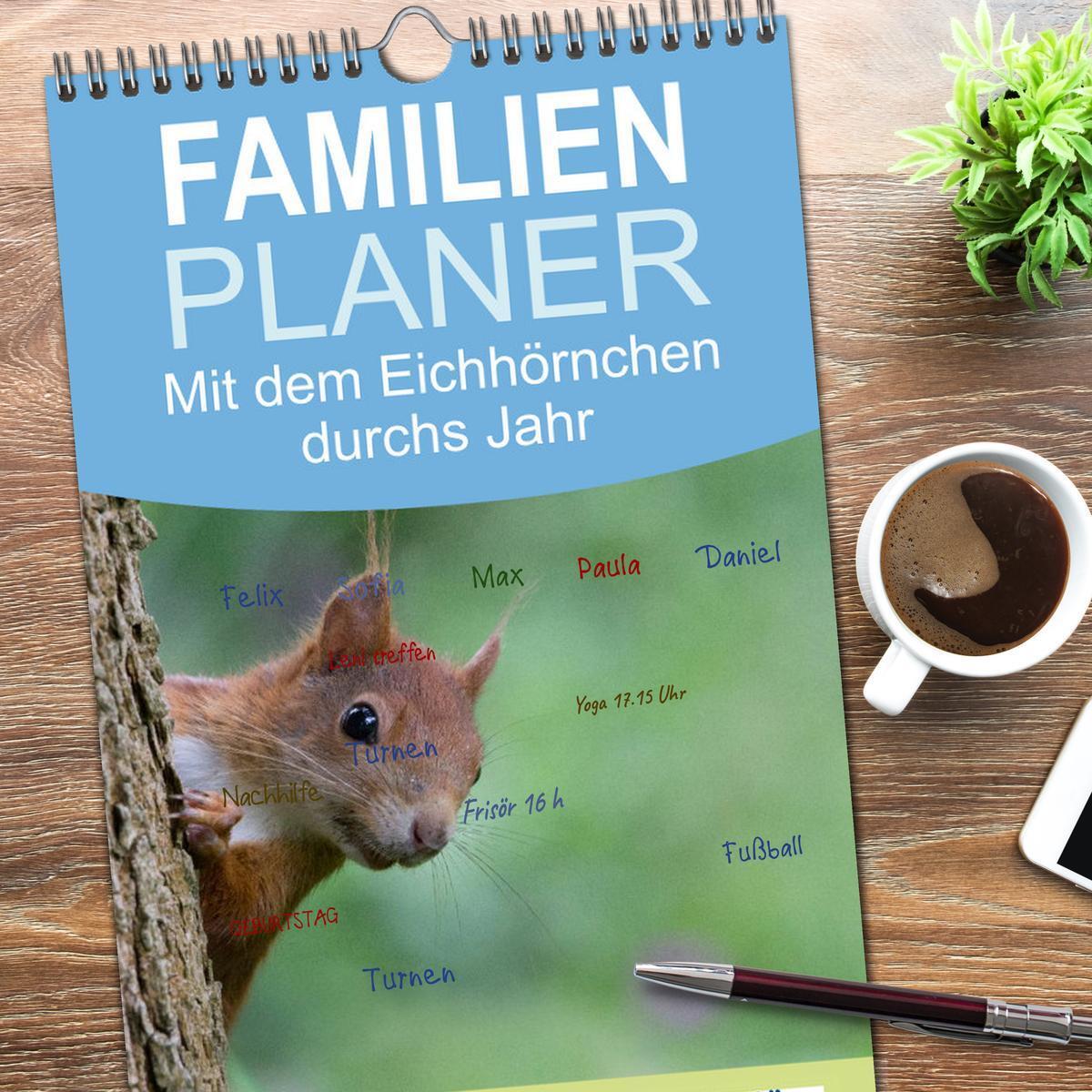 Bild: 9783457109441 | Familienplaner 2025 - Mit dem Eichhörnchen durchs Jahr mit 5...