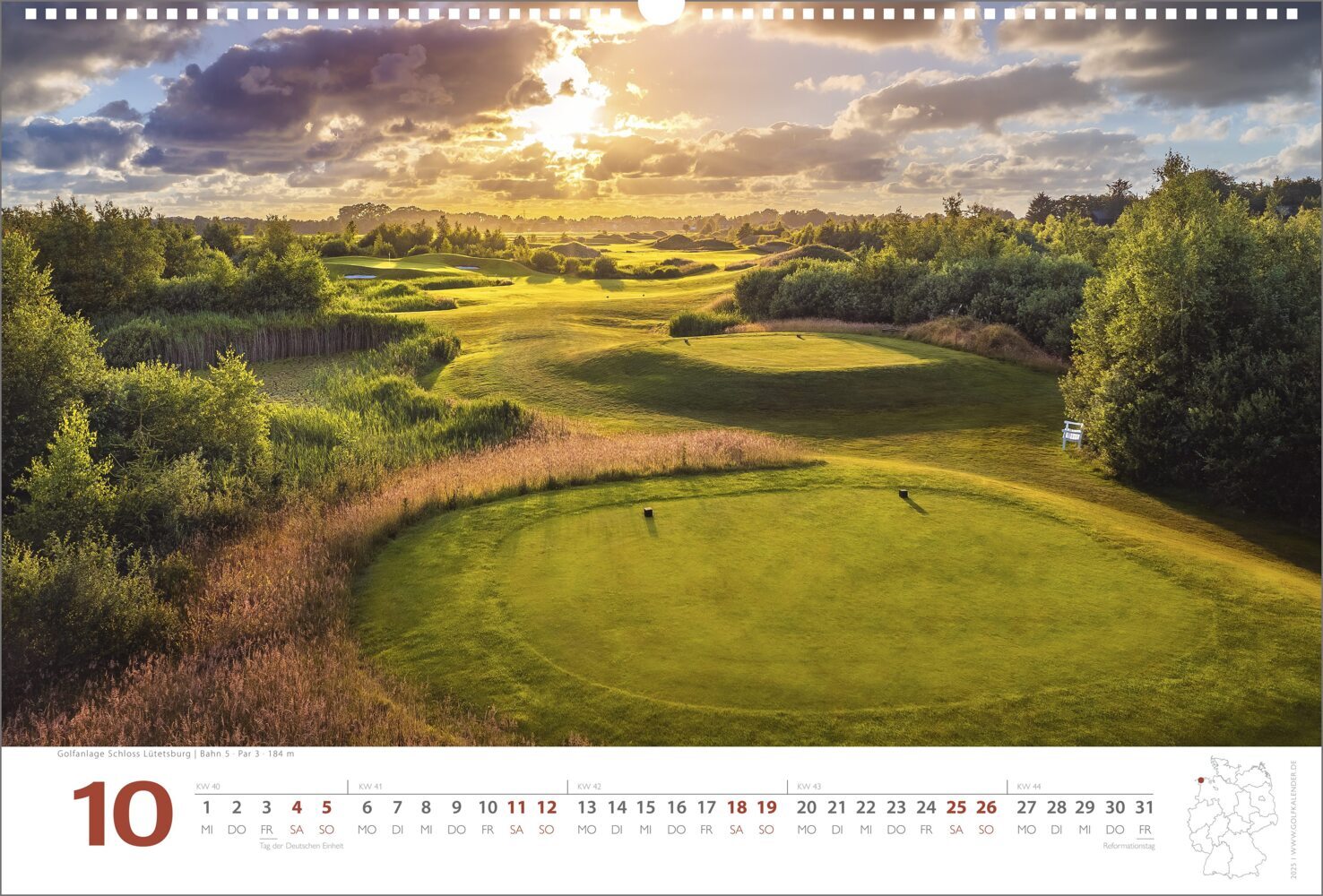 Bild: 9783948543075 | Golfkalender 2025 | Ralph Dörnte | Kalender | Spiralbindung | Deutsch