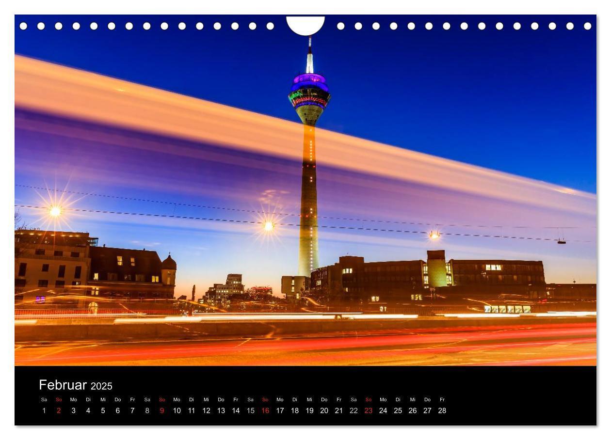 Bild: 9783435671601 | Düsseldorf bei Nacht (Wandkalender 2025 DIN A4 quer), CALVENDO...