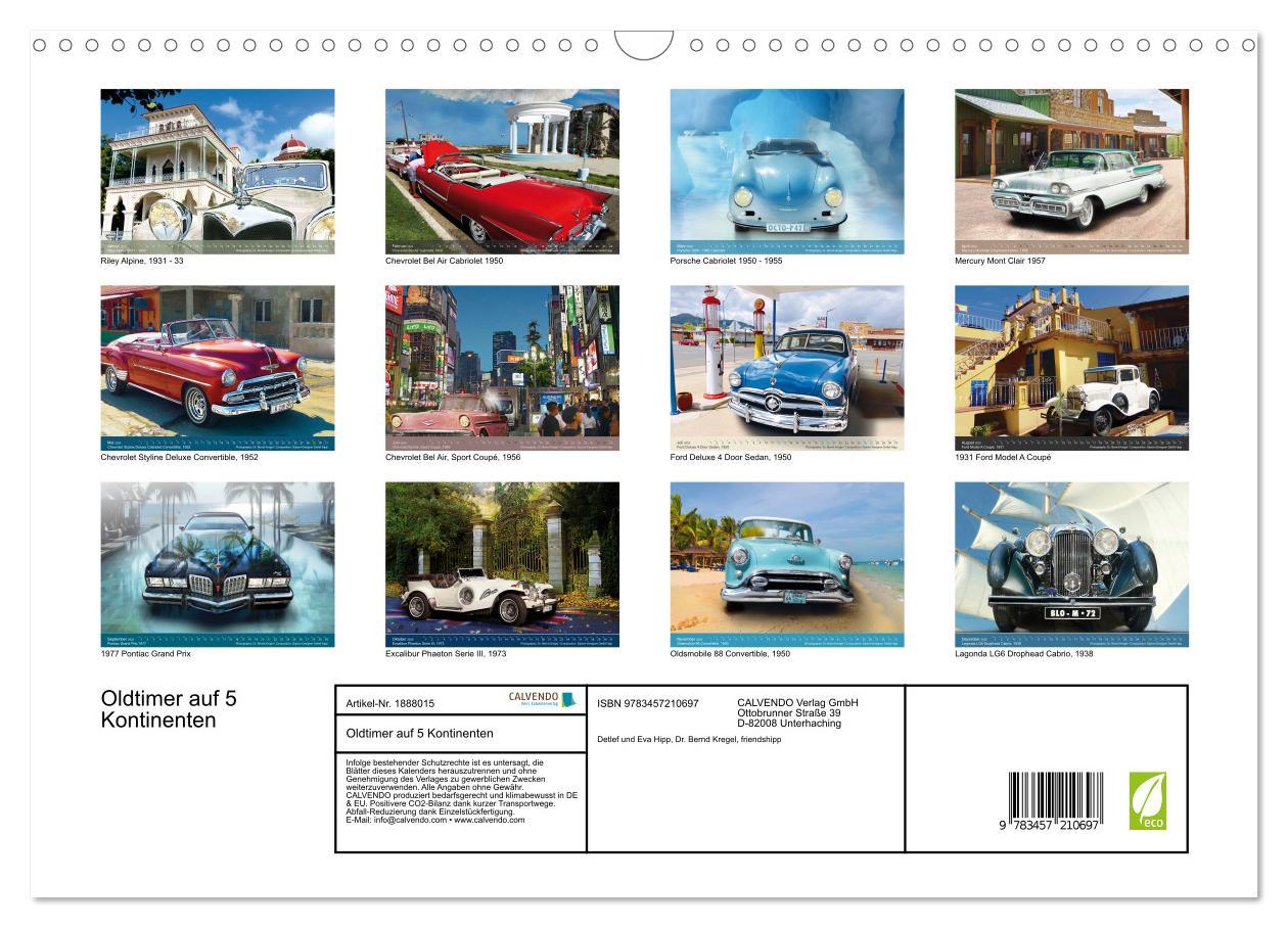 Bild: 9783457210697 | Oldtimer auf 5 Kontinenten (Wandkalender 2025 DIN A3 quer),...