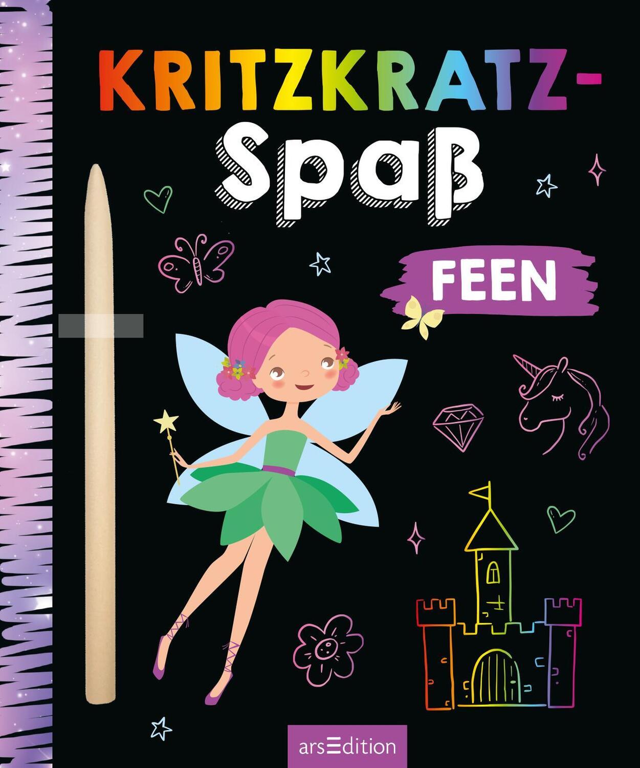 Bild: 9783845858487 | Kritzkratz-Spaß Feen | Taschenbuch | Softcover mit Stift | 36 S.