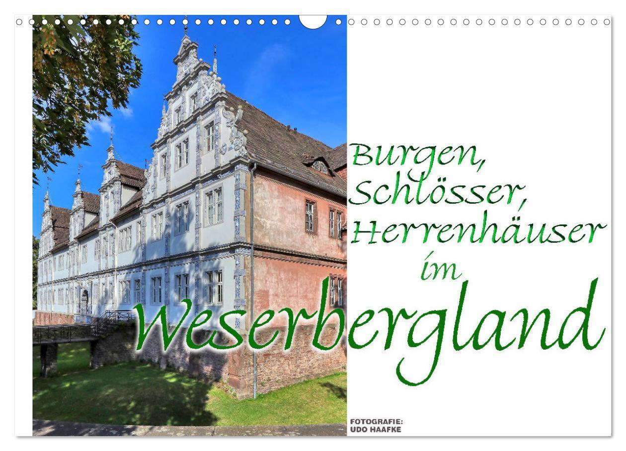 Cover: 9783383906572 | Burgen, Schlösser, Herrenhäuser im Weserbergland (Wandkalender 2025...