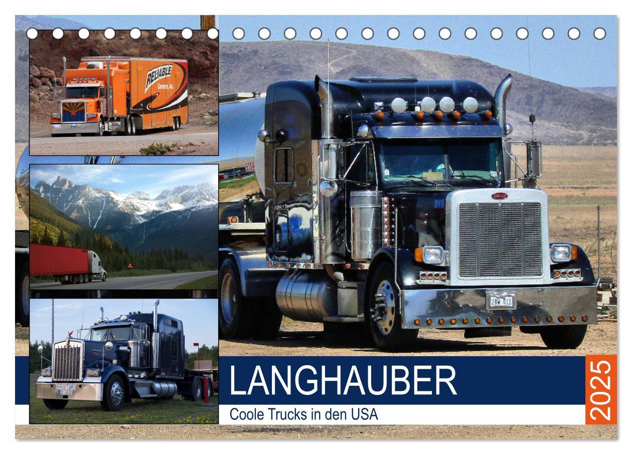 Cover: 9783435337262 | Langhauber. Coole Trucks in den USA (Tischkalender 2025 DIN A5...