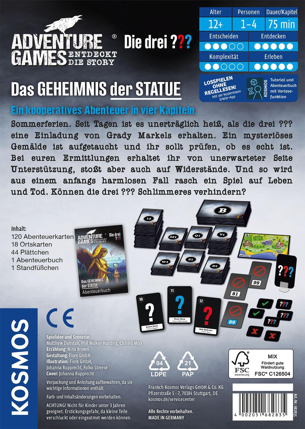 Rückseite: 4002051682835 | Adventure Games - Die drei ??? - Das Geheimnis der Statue | Spiel