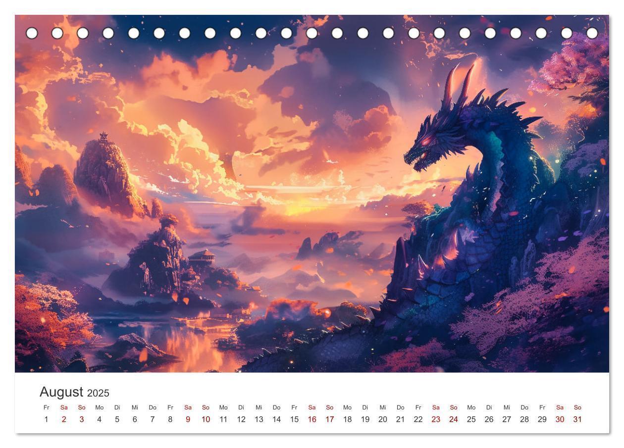 Bild: 9783383790966 | Das Jahr der Drachen (Tischkalender 2025 DIN A5 quer), CALVENDO...