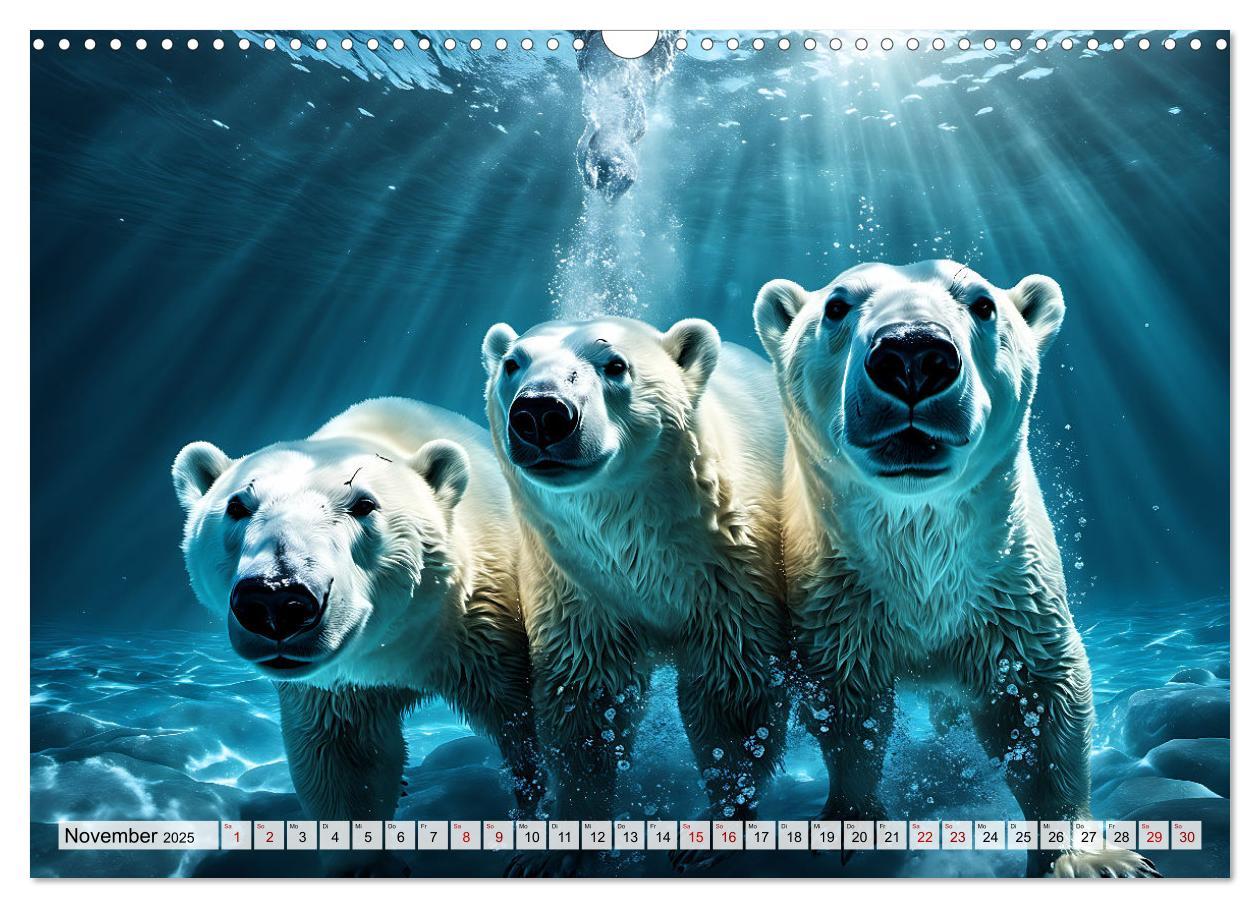 Bild: 9783383858529 | Im magischen Land der Eisbären (Wandkalender 2025 DIN A3 quer),...